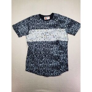 Rolling Paper Shirt Mens Large L Crew Neck Splatter Dot‎ Cotton Pullover Preppy